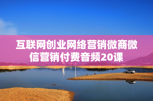 互联网创业网络营销微商微信营销付费音频20课