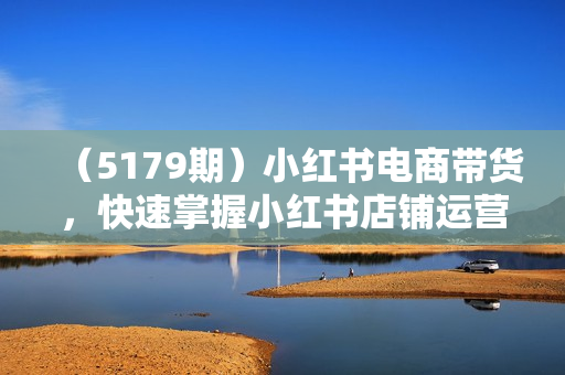 （5179期）小红书电商带货，快速掌握小红书店铺运营，实现开店创收
