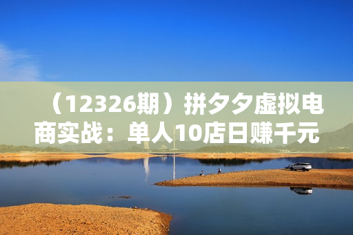 （12326期）拼夕夕虚拟电商实战：单人10店日赚千元，深耕老项目，稳定盈利不求风口