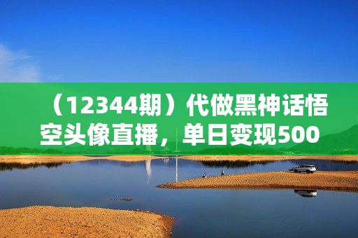 （12344期）代做黑神话悟空头像直播，单日变现5000+，你上你也行
