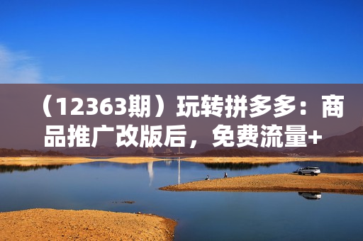 （12363期）玩转拼多多：商品推广改版后，免费流量+货损策略打造爆款新法（无水印）