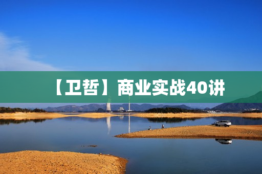 【卫哲】商业实战40讲