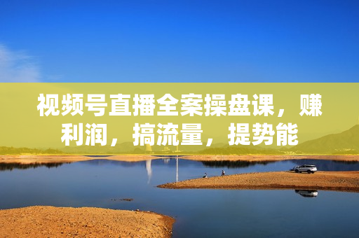 视频号直播全案操盘课，赚利润，搞流量，提势能