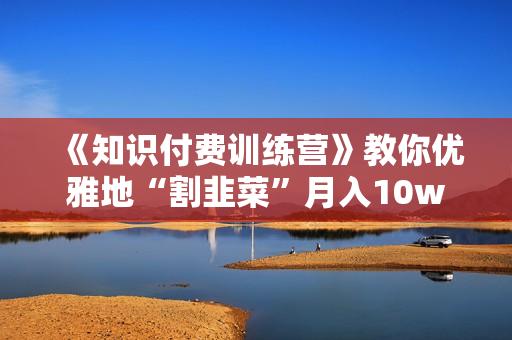《知识付费训练营》教你优雅地“割韭菜”月入10w