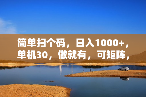 简单扫个码，日入1000+，单机30，做就有，可矩阵，无脑操作
