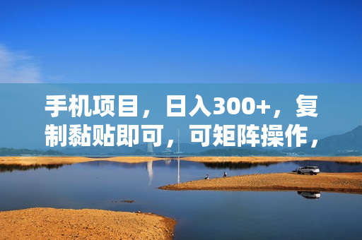 手机项目，日入300+，复制黏贴即可，可矩阵操作，动手不动脑