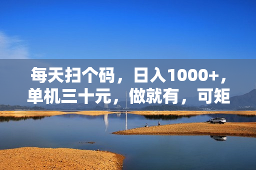 每天扫个码，日入1000+，单机三十元，做就有，可矩阵，无脑操作