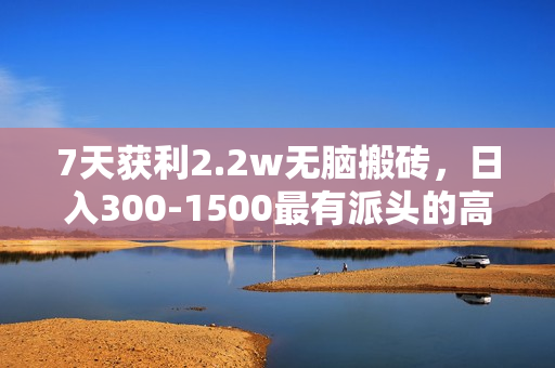 7天获利2.2w无脑搬砖，日入300-1500最有派头的高额信息差项目