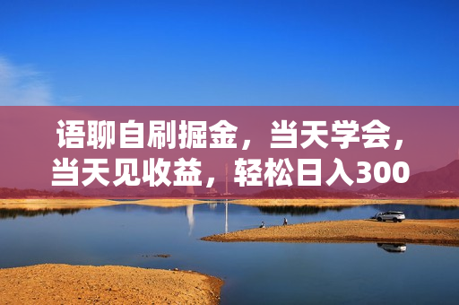语聊自刷掘金，当天学会，当天见收益，轻松日入300+