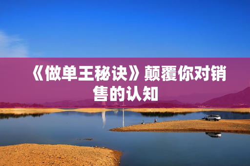 《做单王秘诀》颠覆你对销售的认知
