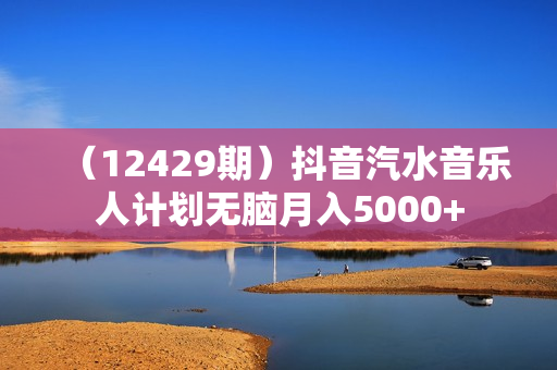 （12429期）抖音汽水音乐人计划无脑月入5000+
