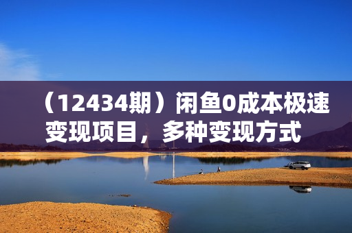 （12434期）闲鱼0成本极速变现项目，多种变现方式 单号日入500+最新玩法
