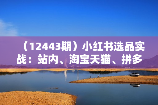 （12443期）小红书选品实战：站内、淘宝天猫、拼多多，多渠道选品策略
