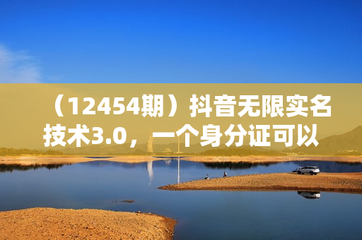 （12454期）抖音无限实名技术3.0，一个身分证可以实名无数个抖音，几分钟一个自己