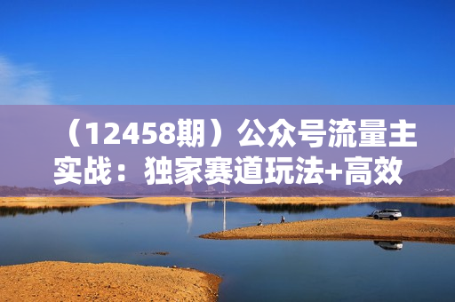 （12458期）公众号流量主实战：独家赛道玩法+高效工具+AI辅助创作，助你日进斗金