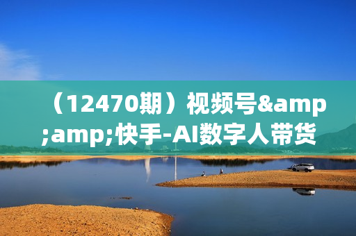 （12470期）视频号&amp;快手-AI数字人带货教程：认知、技术、运营、拓展与资源变现