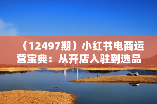 （12497期）小红书电商运营宝典：从开店入驻到选品优化，一站式解决你的电商难题