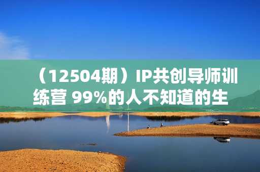 （12504期）IP共创导师训练营 99%的人不知道的生财野路子 只掌握在少数人手里