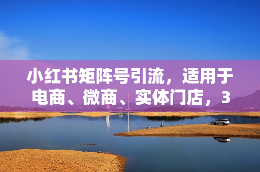 小红书矩阵号引流，适用于电商、微商、实体门店，30天从0基础新手蜕变成卖货高手