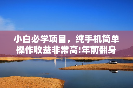 小白必学项目，纯手机简单操作收益非常高!年前翻身！