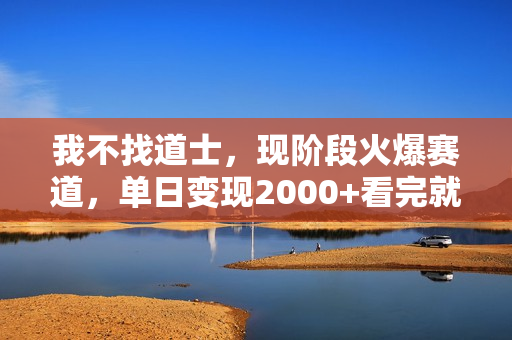 我不找道士，现阶段火爆赛道，单日变现2000+看完就会