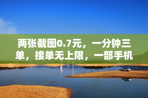 两张截图0.7元，一分钟三单，接单无上限，一部手机就能做，一天500+