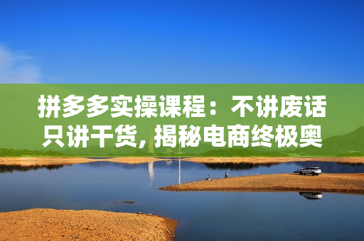 拼多多实操课程：不讲废话只讲干货, 揭秘电商终极奥秘,助力快速起店