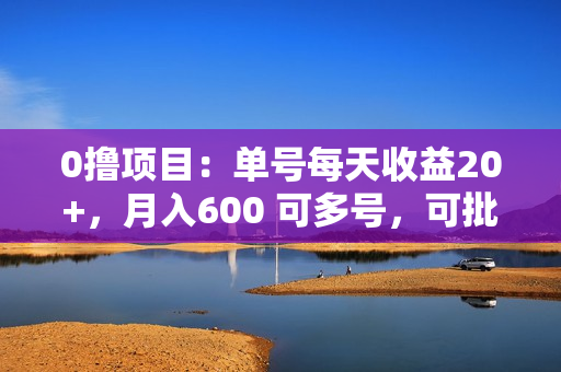 0撸项目：单号每天收益20+，月入600 可多号，可批量