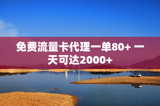 免费流量卡代理一单80+ 一天可达2000+