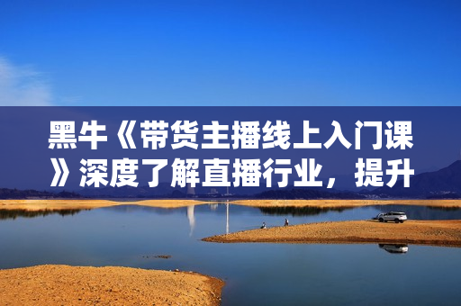 黑牛《带货主播线上入门课》深度了解直播行业，提升直播各项技能 培训课程视频