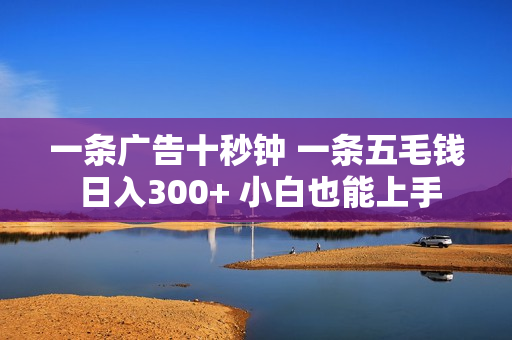 一条广告十秒钟 一条五毛钱 日入300+ 小白也能上手