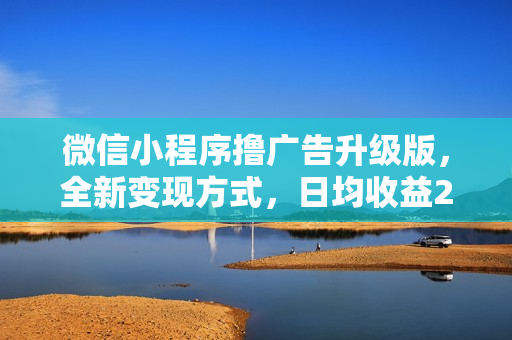微信小程序撸广告升级版，全新变现方式，日均收益2000+