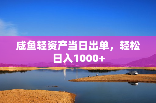 咸鱼轻资产当日出单，轻松日入1000+