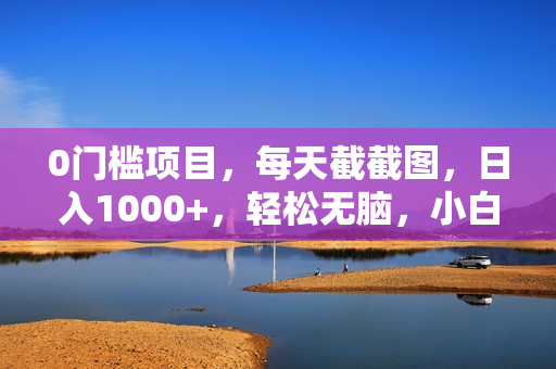 0门槛项目，每天截截图，日入1000+，轻松无脑，小白可做