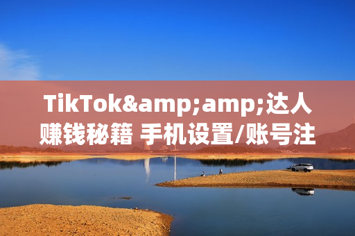 TikTok&amp;达人赚钱秘籍 手机设置/账号注册/素材/带货/爆款视频/提现方法