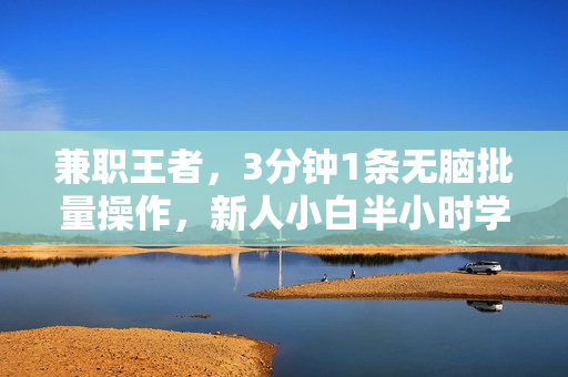 兼职王者，3分钟1条无脑批量操作，新人小白半小时学会，长期稳定 一天200+