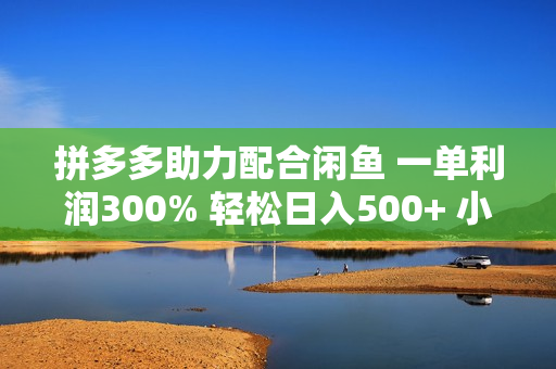 拼多多助力配合闲鱼 一单利润300% 轻松日入500+ 小白也能轻松上手