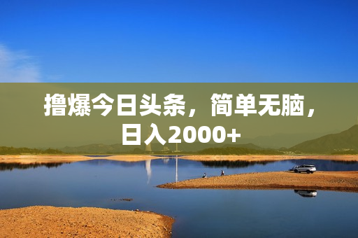 撸爆今日头条，简单无脑，日入2000+