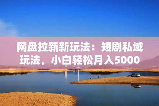 网盘拉新新玩法：短剧私域玩法，小白轻松月入5000+