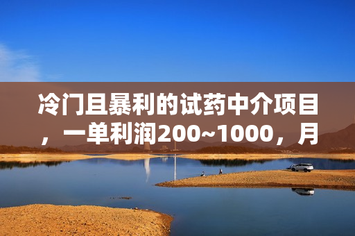 冷门且暴利的试药中介项目，一单利润200~1000，月入五位数，小白工作室