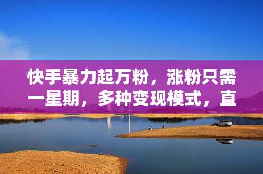 快手暴力起万粉，涨粉只需一星期，多种变现模式，直接秒开万合，小白创