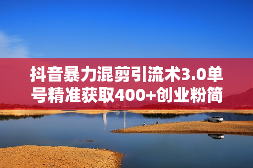 抖音暴力混剪引流术3.0单号精准获取400+创业粉简单好上手，轻松学会