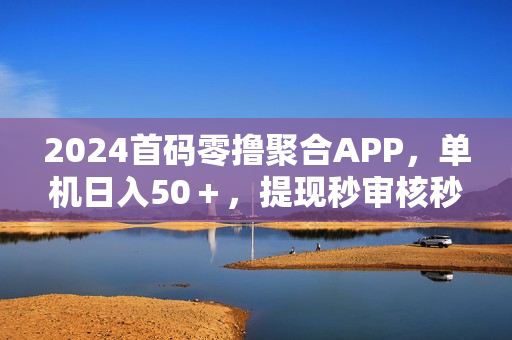 2024首码零撸聚合APP，单机日入50＋，提现秒审核秒到账