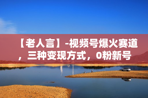 【老人言】-视频号爆火赛道，三种变现方式，0粉新号调调爆款
