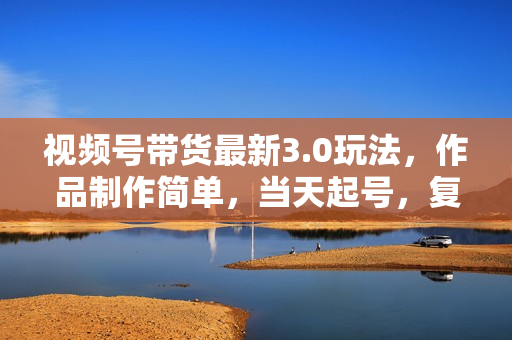 视频号带货最新3.0玩法，作品制作简单，当天起号，复制粘贴，脚本辅助