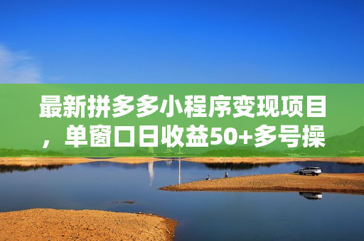 最新拼多多小程序变现项目，单窗口日收益50+多号操作