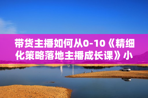带货主播如何从0-10《精细化策略落地主播成长课》小白也能听懂落地的主播干货主