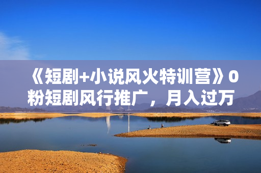 《短剧+小说风火特训营》0粉短剧风行推广，月入过万