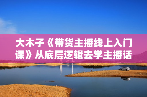 大木子《带货主播线上入门课》从底层逻辑去学主播话术
