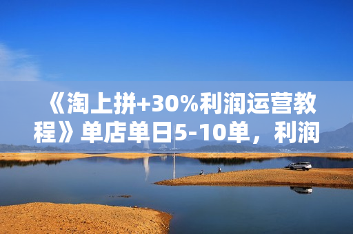 《淘上拼+30%利润运营教程》单店单日5-10单，利润30-50元